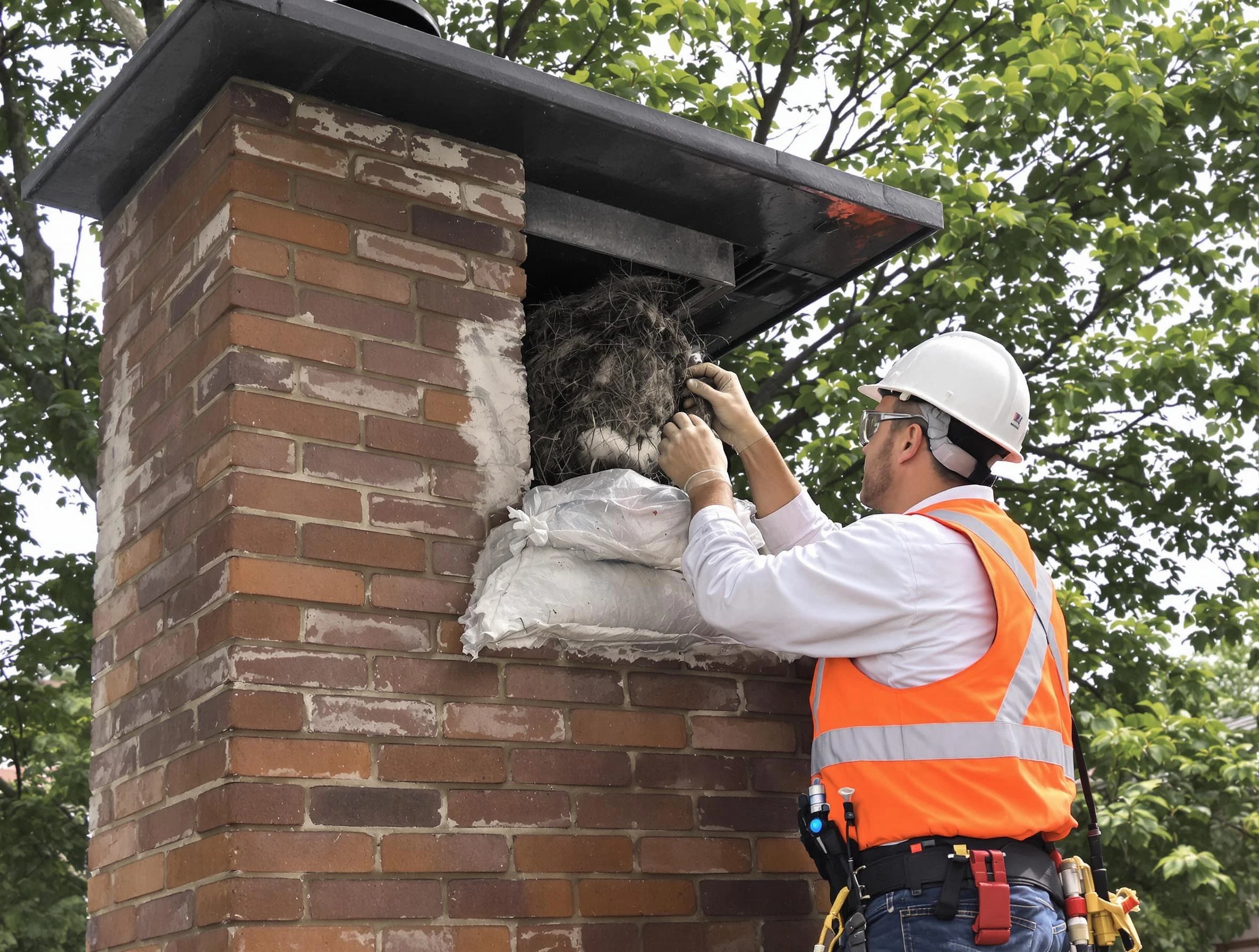 Humane removal of debris and animals by East Orange Chimney Sweep in East Orange, NJ