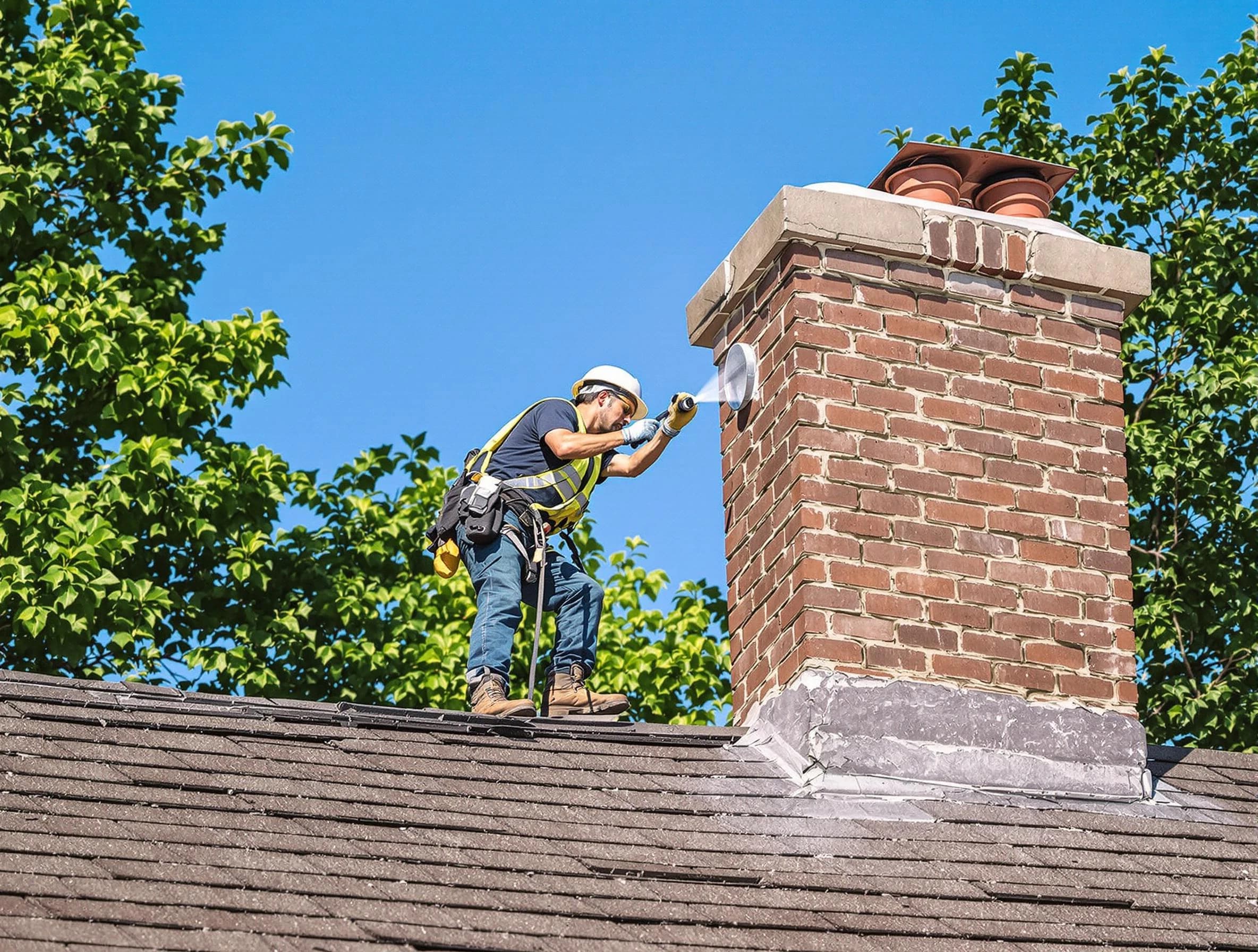 East Orange Chimney Sweep performing an inspection with advanced tools in East Orange, NJ