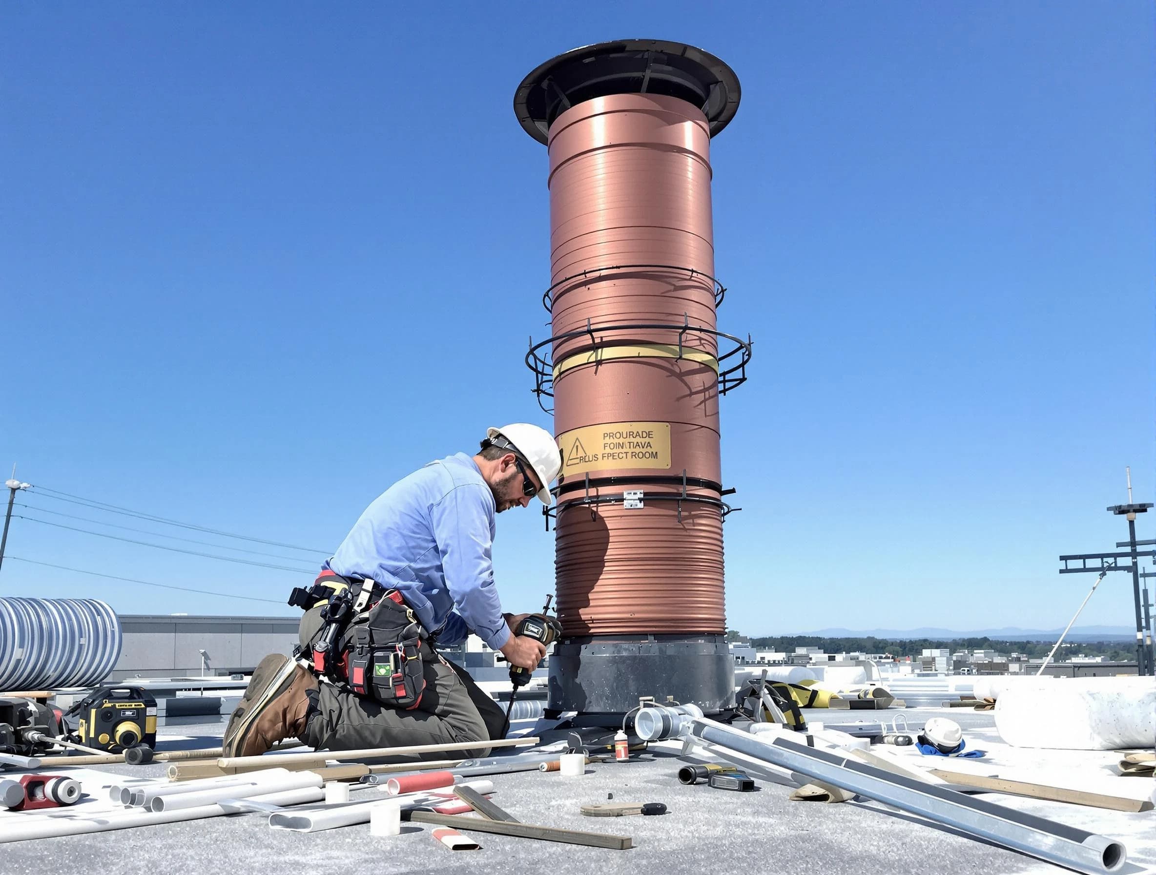 Installed chimney liner by East Orange Chimney Sweep in East Orange, NJ