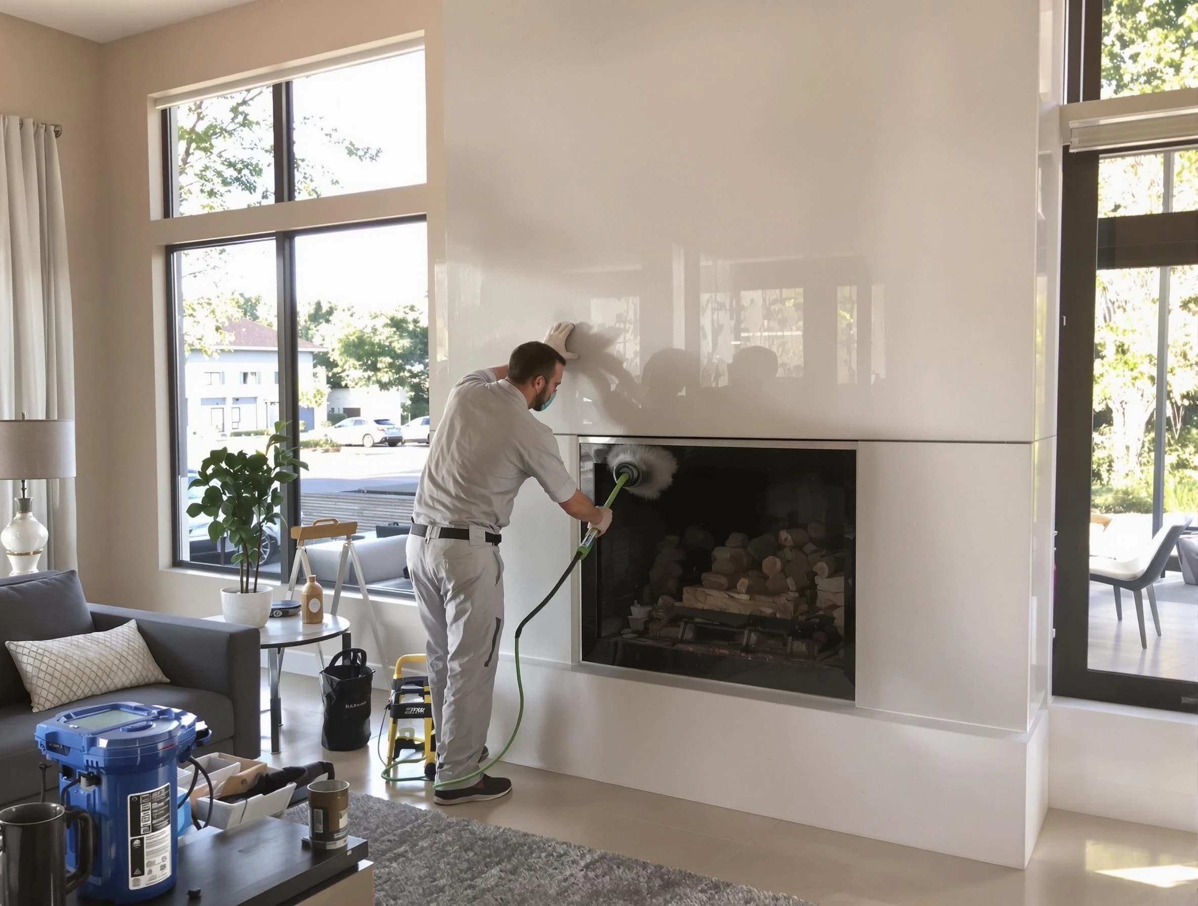 East Orange Chimney Sweep performing thorough soot removal in East Orange, NJ