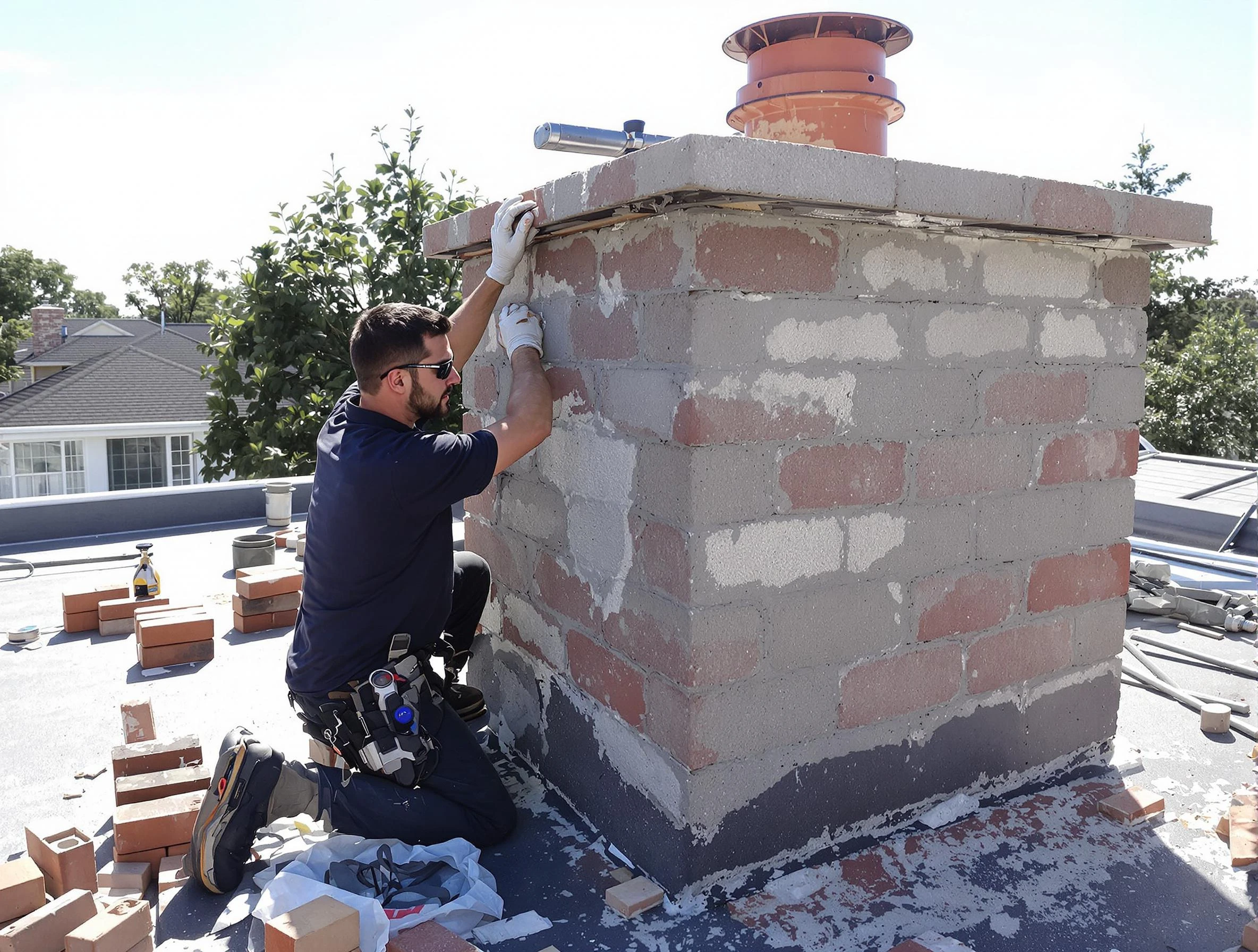 Advanced chimney repair process by East Orange Chimney Sweep in East Orange, NJ