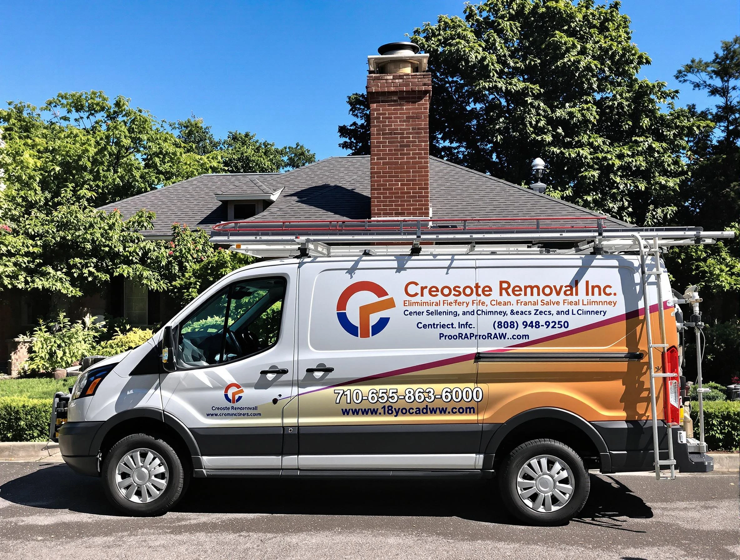 East Orange Chimney Sweep technician removing creosote safely in East Orange, NJ