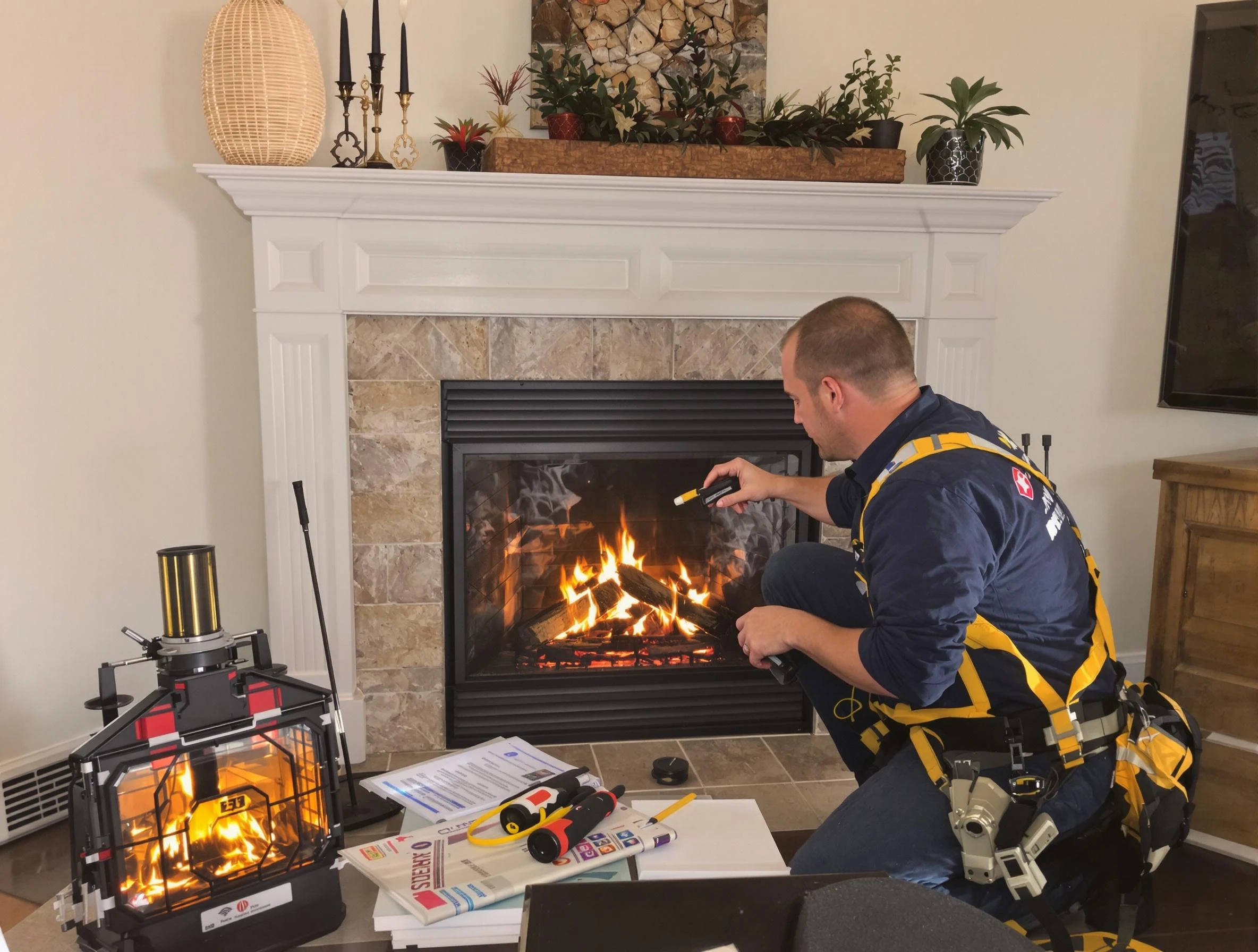 Safety-focused fireplace inspection by East Orange Chimney Sweep in East Orange, NJ